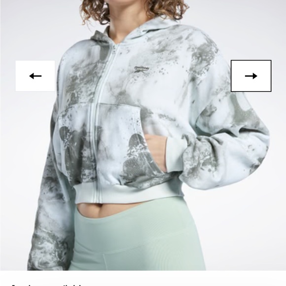 REEBOK Classics Cloud Splatter-Print Zip-Up Sweatshirt - Picture 8 of 9